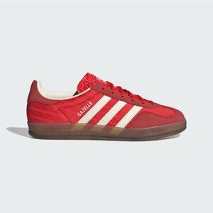 Adidas Gazelle Indoor Red and White Shoes